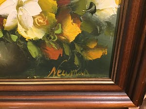 Niet of onleesbaar gesigneerd - Bloemen in vaas van Neuman kopen? Bied vanaf 1!