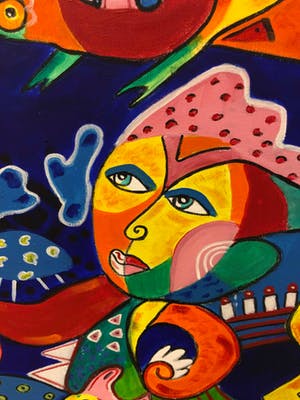 Maartje Wijngaarden - Schilderij met verschillende gezichten kopen? Bied vanaf 40!