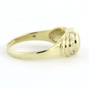 BWG gele ring bezet met opaal en single cut geslepen diamant tot. 0.02ct kopen? Bied vanaf 110!