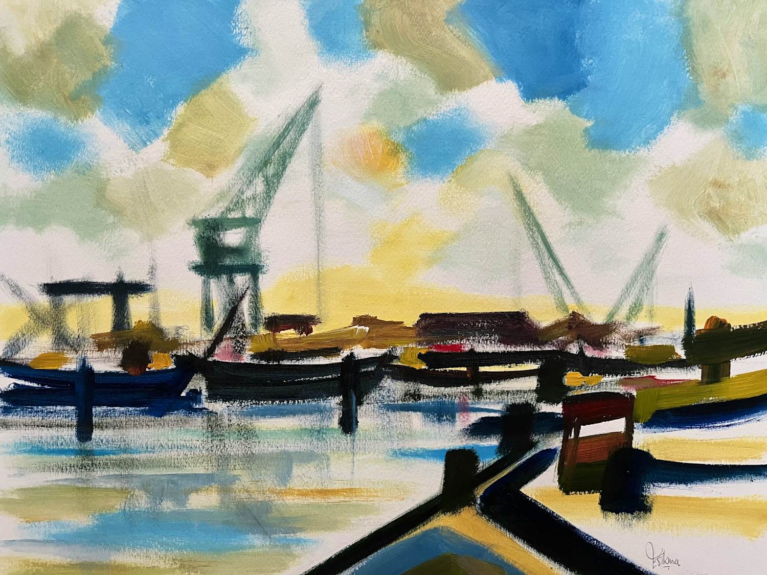 Eddy Sikma - HAVENGEZICHT kopen? Bied vanaf 90!