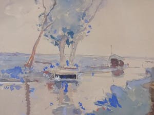 Jaap Sax - Landschap Kortenhoef..........Mooi Aquarel in prach kopen? Bied vanaf 120!