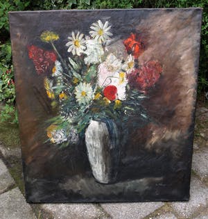 Leo van Waegeningh - Olieverf op doek , Bloemstilleven – Groot – ca. 1940 – Kunstzaal Kleykamp kopen? Bied vanaf 175!