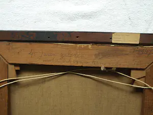 Annie Bruin - Olieverf op doek , Dorpsgezicht Laren? – Lijst, 34 x 44½ cm kopen? Bied vanaf 1!