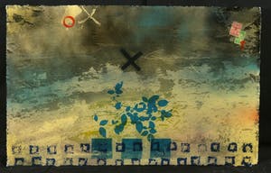 Theo Koster - Zeefdruk en collage op epoxy, Traces 1 (met ophangsysteem) kopen? Bied vanaf 35!