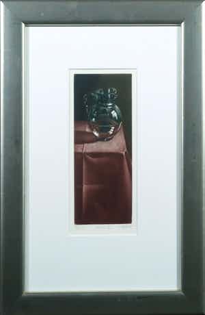Ramiro Undabeytia - Mezzotint, SED II/ Stilleven met glazen kan - Ingelijst verkocht voor € 40!