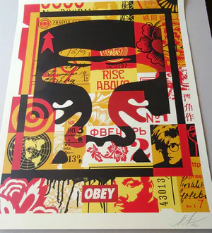 Shepard Fairey - (OBEY) - Face Collage I - offset - handgesigneerd kaufen? Bieten Sie von 89!