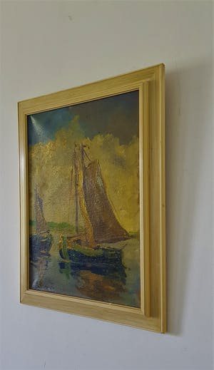 Niet of onleesbaar gesigneerd - zeilboten aan land. kopen? Bied vanaf 1!