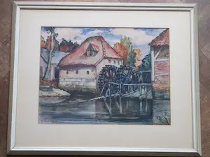Jan van Anrooy - Limburgse watermolen - Gemengde techniek kopen? Bied vanaf 90!