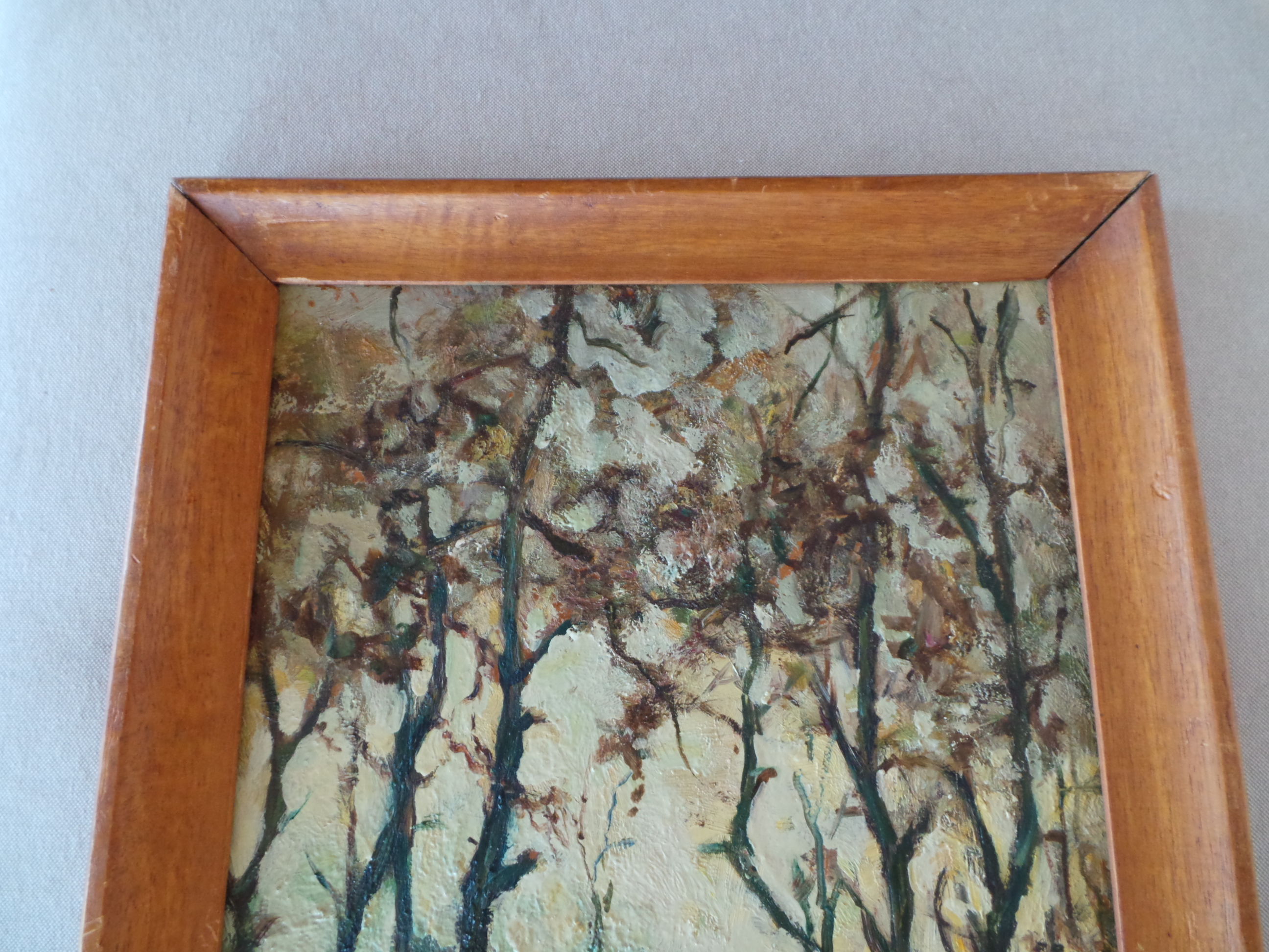 Niet of onleesbaar gesigneerd - Bosgezicht 20 eeuw kopen? Bied vanaf 1!