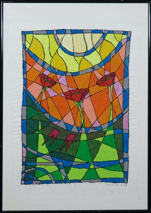 Piet Quekel - Gouache op rijstpapier, Grazioso - Ingelijst kopen? Bied vanaf 20!