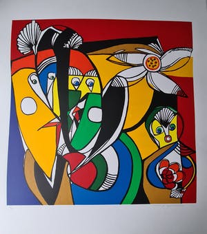 Maartje Wijngaarden - Zonder titel - Gesigneerd - E/A kopen? Bied vanaf 40!