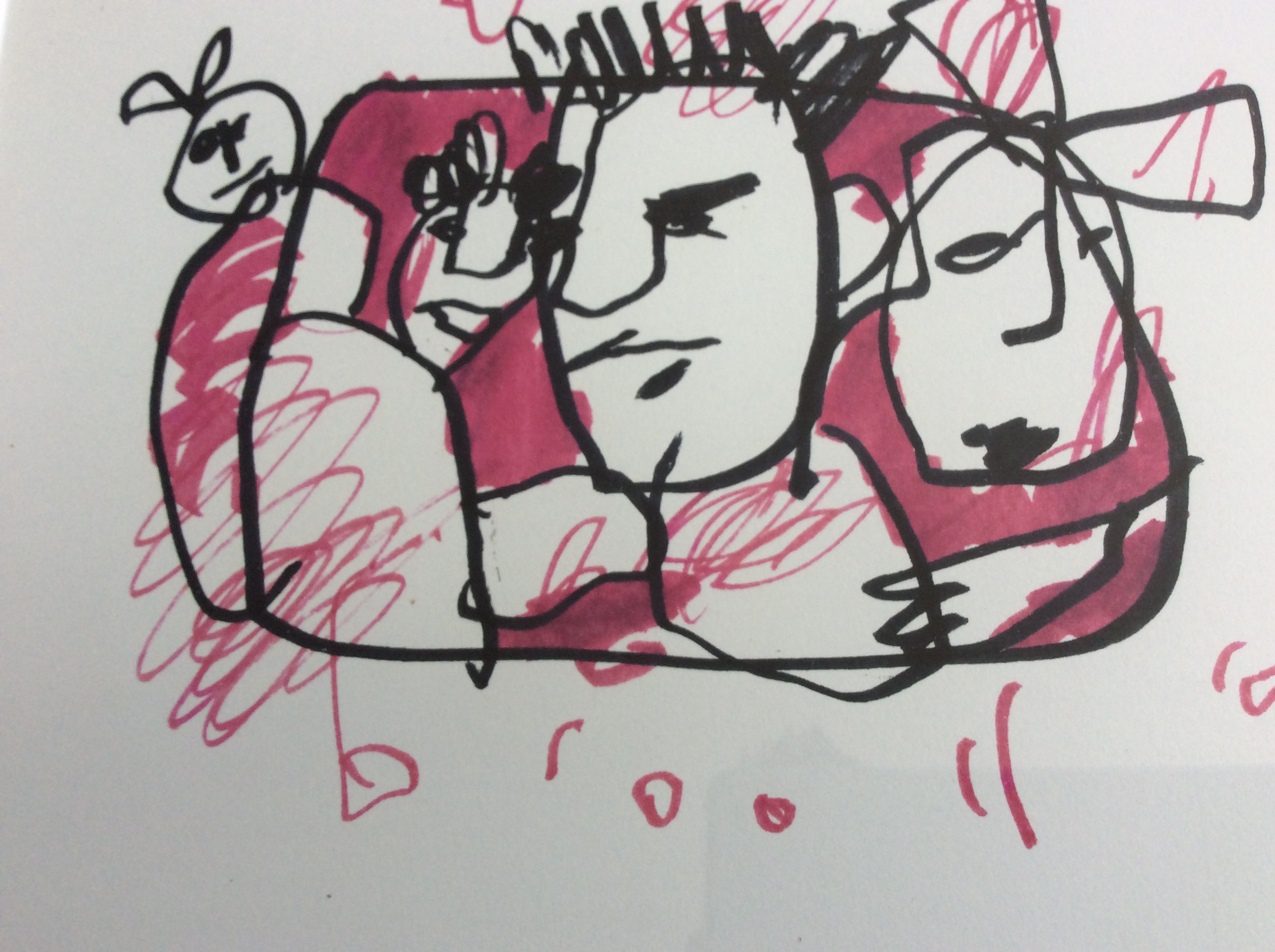 Herman Brood - Originele tekening: familie Brood kopen? Bied vanaf 275!