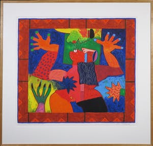 Clemens Briels - Zeefdruk, Wait untill flesh... - Ingelijst (Zeer groot) kopen? Bied vanaf 80!