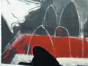 Xandra Donders - Gemengde techniek , Verdwenen Madonna van Pieve di Chio - 70 x 100 cm. kopen? Bied vanaf 50!