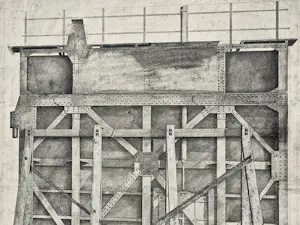 Siet Zuyderland - Fraai gedetailleerde potloodtekening "facade" ingelijst - gesigneerd kopen? Bied vanaf 57!