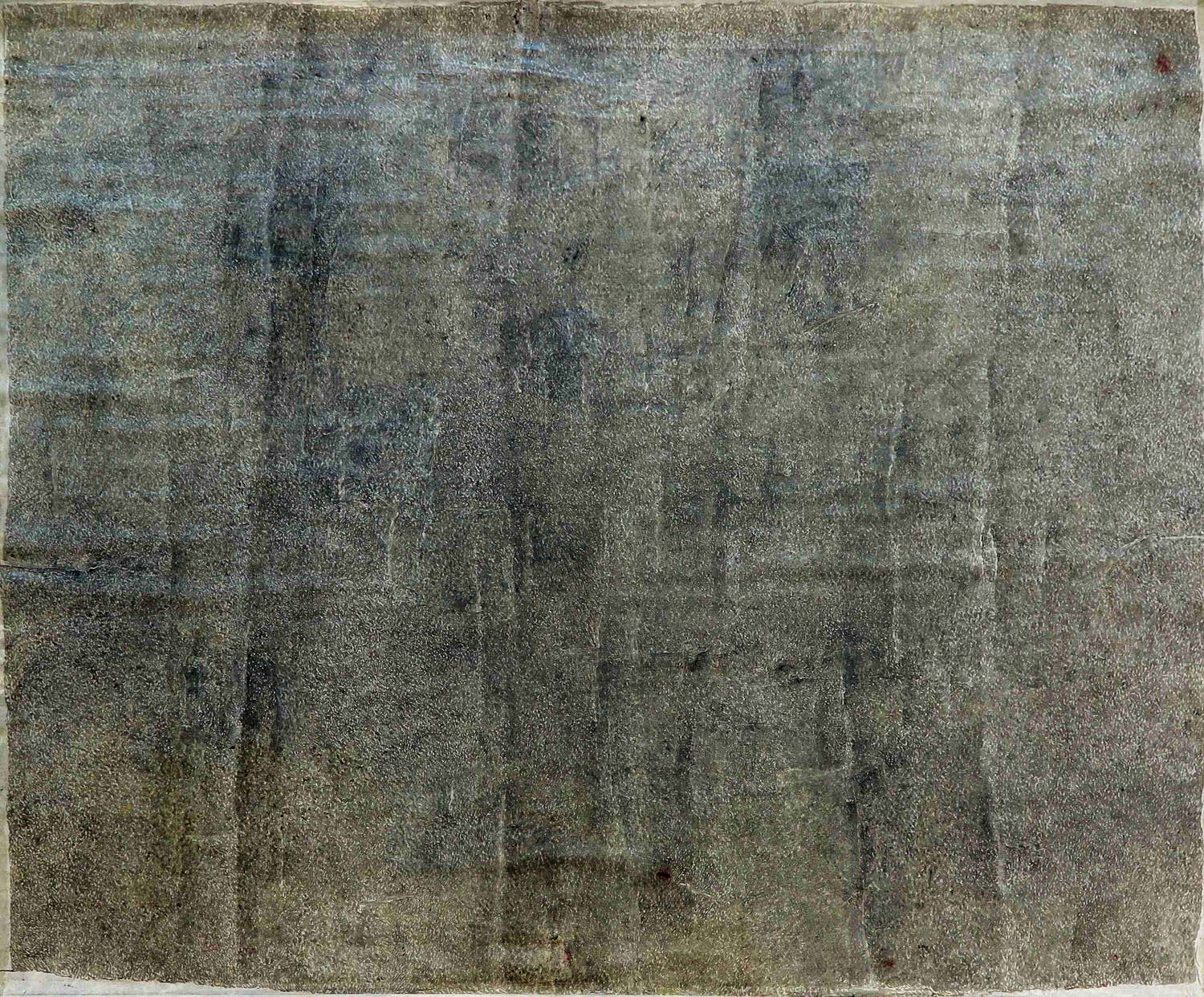 Urs Pfannenmuller - Geschilderd wandkleed, Abstracte compositie verkocht voor € 1!