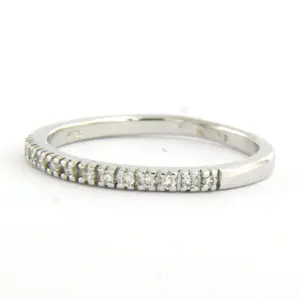 18k wit gouden ring bezet met briljant diamant tot. 0.13ct – F/G – VS/SI kopen? Bied vanaf 320!