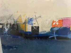 Theo Koster - Zeefdruk op geschept papier Nr. 85 - Paysage I - Ingelijst (Groot) kopen? Bied vanaf 70!