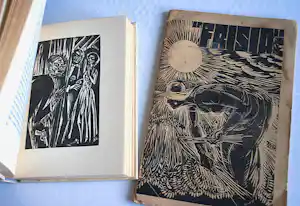 Johan Dijkstra - 3 houtsnedes naar Dostojevski en 1 houtsnede 'oogsten' (1922) verkauft für € 75!