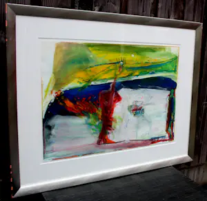 Pieter Defesche - Ingelijste gouache: Confrontatie - 1978 kopen? Bied vanaf 495!