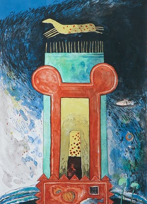 Gert Strengholt - Litho, Maanpaard - Ingelijst kopen? Bied vanaf 1!