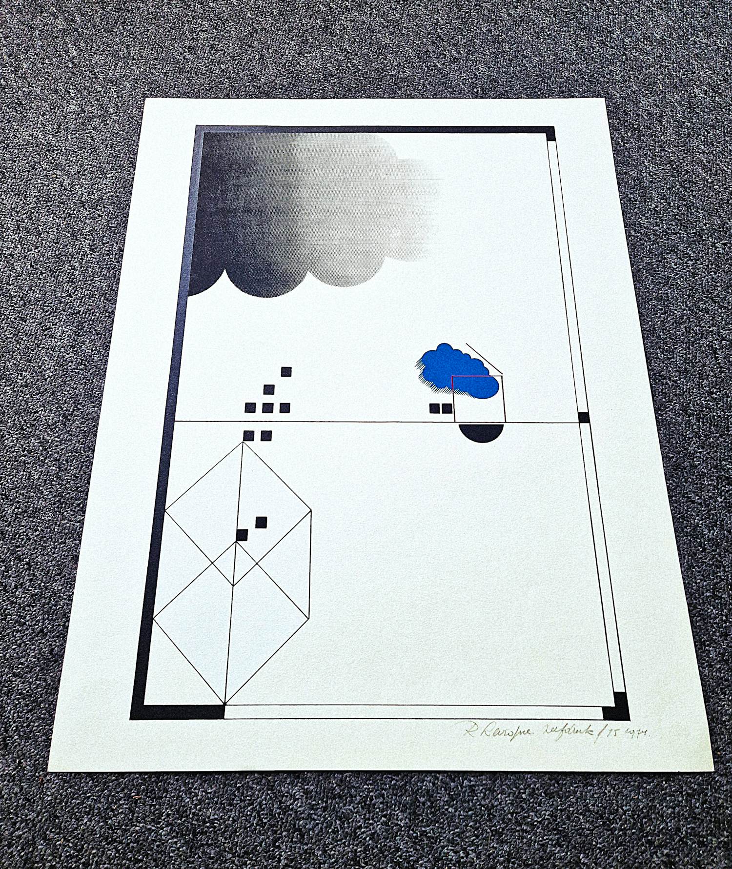 Renaud Levigne - een in zeer kleine oplage (15) gemaakte kleuren zeefdruk - potloodgesigneerd kopen? Bied vanaf 37!