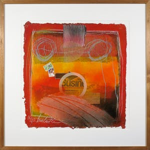 Theo Koster - Zeefdruk en collage, Zonder titel - Ingelijst kopen? Bied vanaf 20!