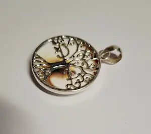 Nieuw Handgemaakte ronde zilveren oorbellen met een mooie  levensboom, kopen? Bied vanaf 55!