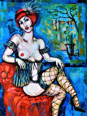 Natia Antadze - "Frauen mit Cactus" kopen? Bied vanaf 1!