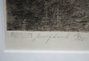 Willem van Leusden - Utrecht, bij Flora's hof - ets, genummerde proefdruk kopen? Bied vanaf 100!