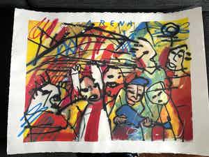 Herman Brood - Arena, groot formaat zeefdruk verkocht voor € 225!