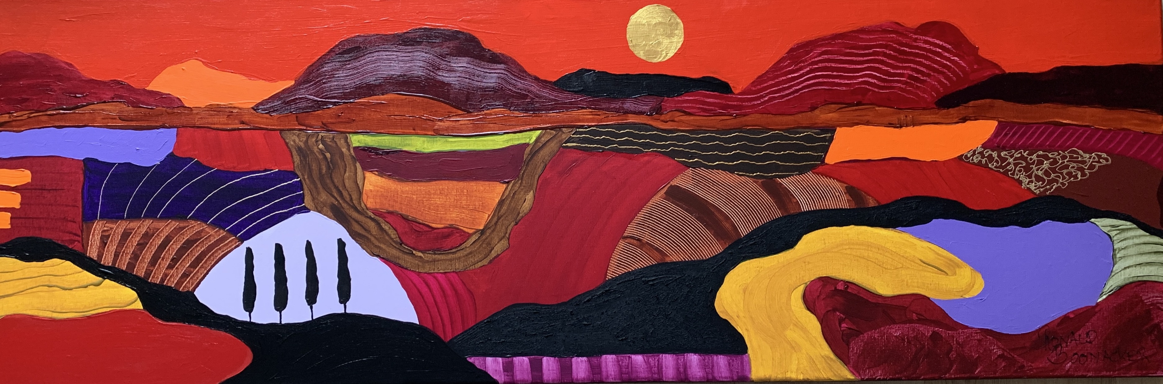 Ronald Boonacker - Italiaans Landschap I (GROOT) kopen? Bied vanaf 395!