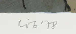 Kurt Lob - Litho, Aan tafel - Ingelijst kopen? Bied vanaf 40!