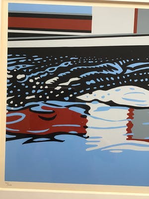 Roel Jonges - Zeefdruk gesigneerd en ingelijst z.t. kopen? Bied vanaf 40!