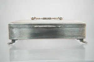 J.Wendels Schoonhoven -  2e gehalte (835) Zilveren lepeldoos - circa 1900 kopen? Bied vanaf 230!