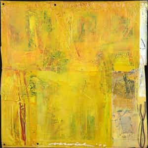 Jos Verwiel - Acryl en collage op doek bevestigd op hout, Ondacron 1 (met ophangsysteem) verkocht voor € 1!