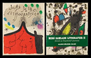 Joan Miro - Samlade Litografier I en II, Twee overzichtscatalogi met originele litho's kopen? Bied vanaf 200!