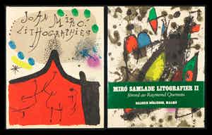 Joan Miro - Samlade Litografier I en II, Twee overzichtscatalogi met originele litho's verkocht voor € 200!