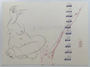 Geert Jan Jansen - gemengde techniek op papier | 'If you correct me kopen? Bied vanaf 100!