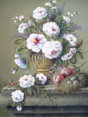 Thomas Heesakkers - Mooi schilderij pronkstilleven Thomas Heesakkers op paneel. kopen? Bied vanaf 625!