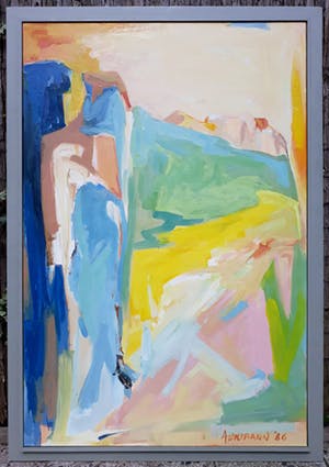 Adriaan Nieuwenhuis - Veules les Roses, olieverf op doek (ingelijst, zeer groot) - Laatste keer! kopen? Bied vanaf 250!