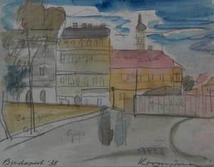 Paul Kromjong - B1671-7b, dorpsgezicht Budapest kopen? Bied vanaf 10!