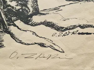 Ossip Zadkine - Grote omstreeks 1930 lithografie op papier - zonder titel - potloodgesigneerd kopen? Bied vanaf 50!