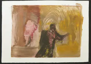 Luis Filcer - Drie unieke werken op papier (monotype), Staand figuur kopen? Bied vanaf 1!