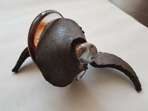 Theo ten Have - "De Krul" (nr. 41) teer glas en ruw ijzer sierlijk gekruld kopen? Bied vanaf 1045!