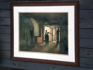 Tjeerd Bottema - Boerendeel in Laren - kleurenets/aquatint kopen? Bied vanaf 60!