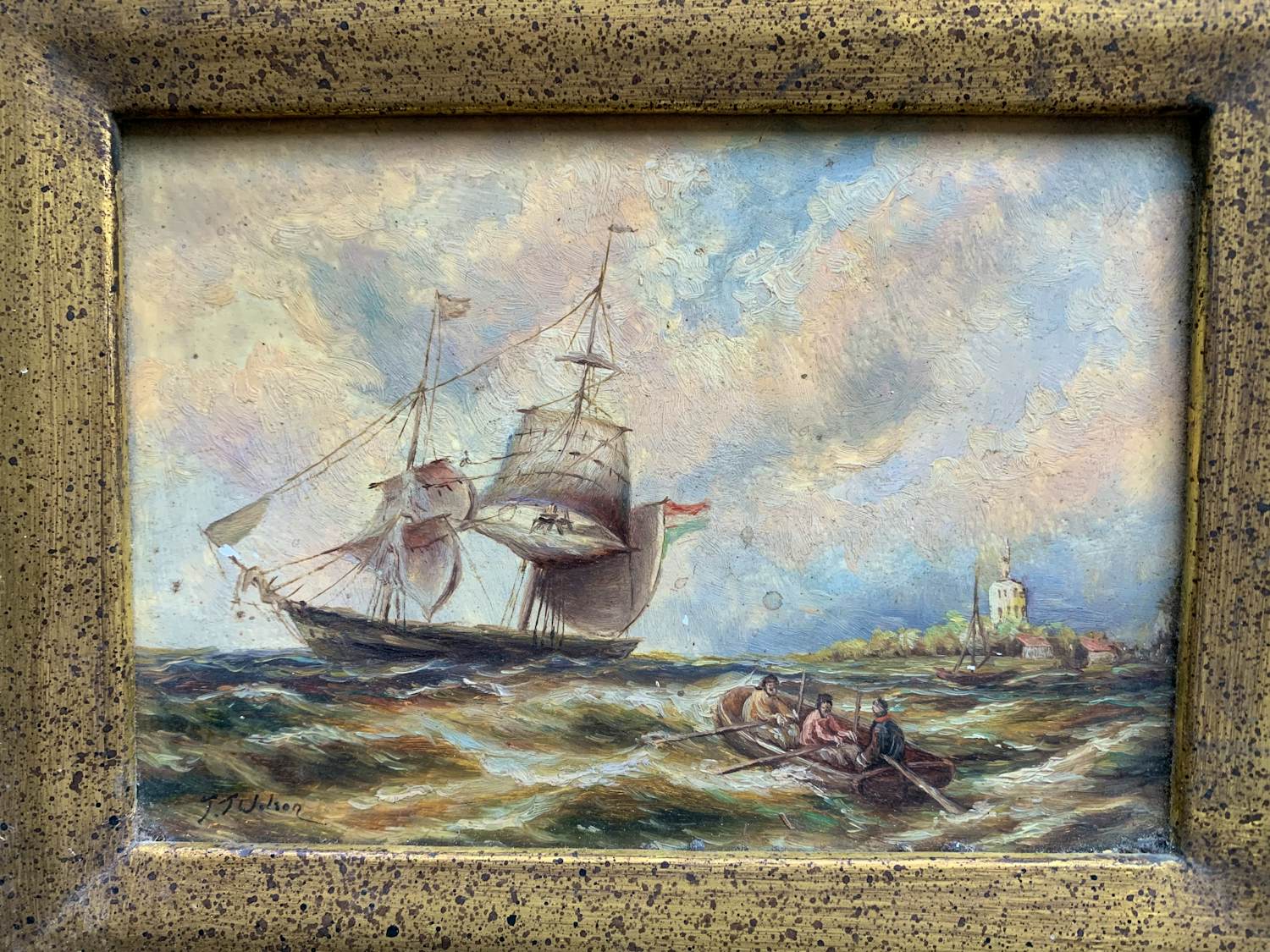 Niet of onleesbaar gesigneerd - Windjammer voor de kust kopen? Bied vanaf 1!