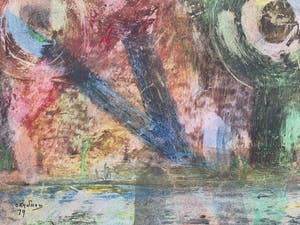 Oxydiaen - pastel op papier | 'zonder titel' | 1979 kopen? Bied vanaf 75!