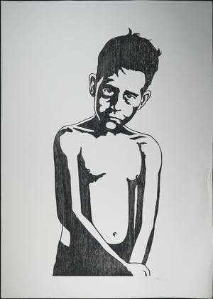 Mariska van Duffelen - Houtsnede, Zonder titel kopen? Bied vanaf 1!