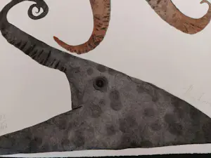 Reinhoud D'Haese - kleurenets - titel: Schaduw - oplage 40 stuks - CoBrA - ingelijst kopen? Bied vanaf 160!